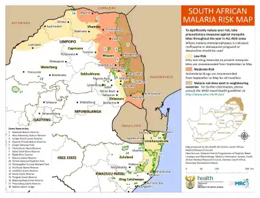 South African Malaria Risk Map